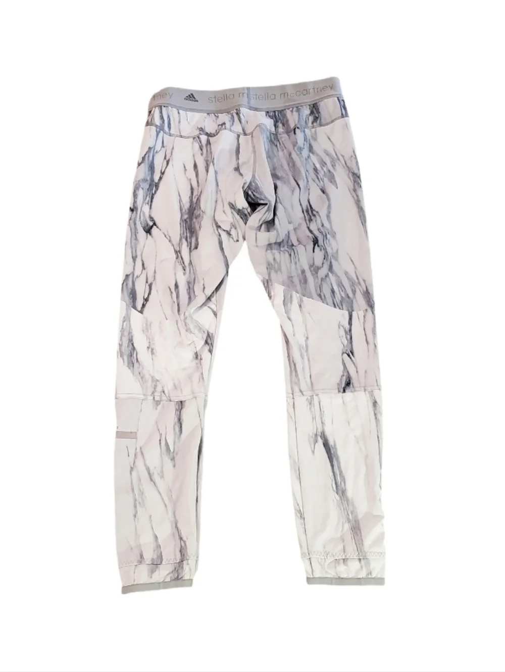Adidas‎ By Stella McCartney Women's White Marble Ankle Leggings Medium